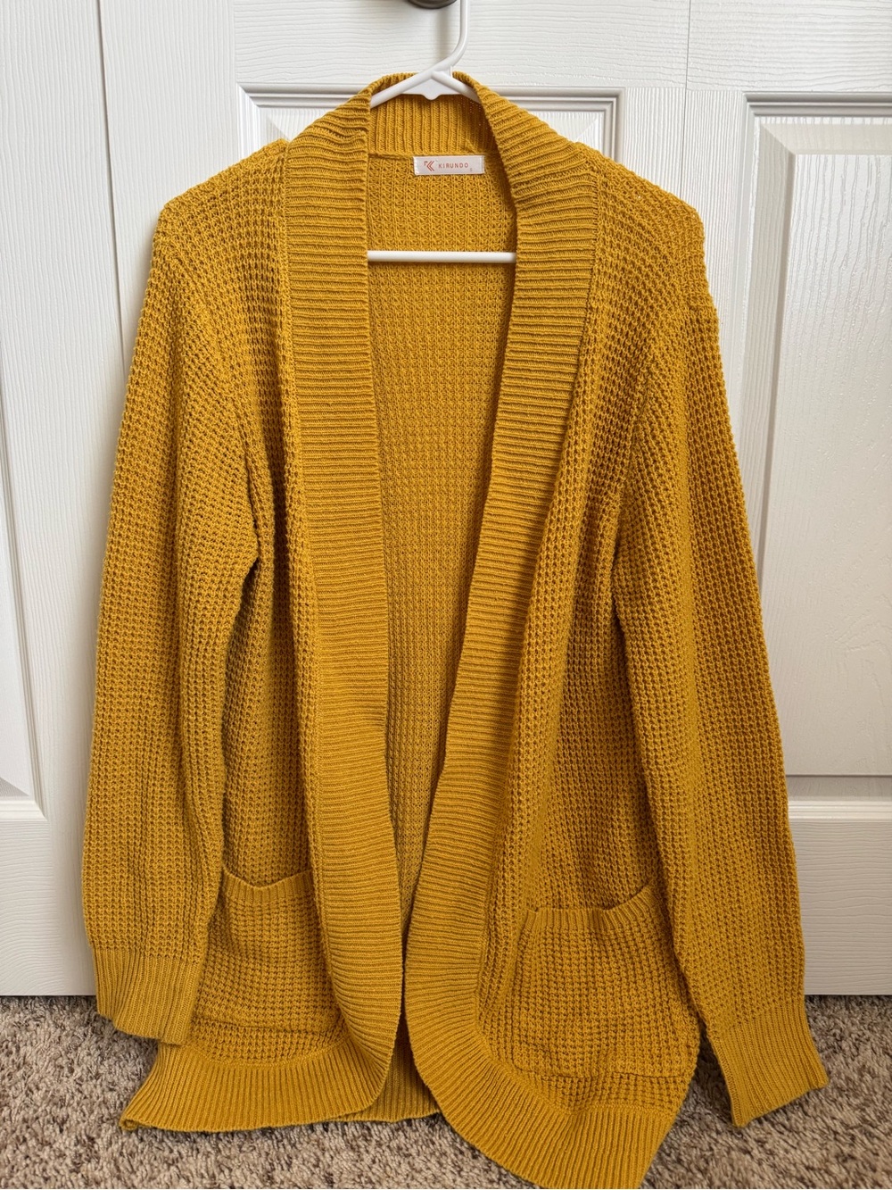 Kirundo Mustard Knit Cardigan Sweater